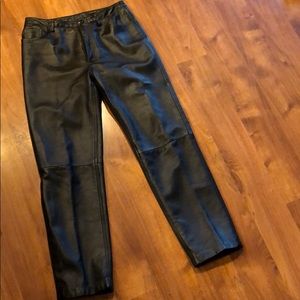 Marisa Christina 100% Napa leather brown pants